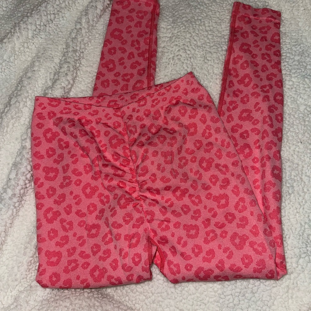 Pink Leopard Print Leggings